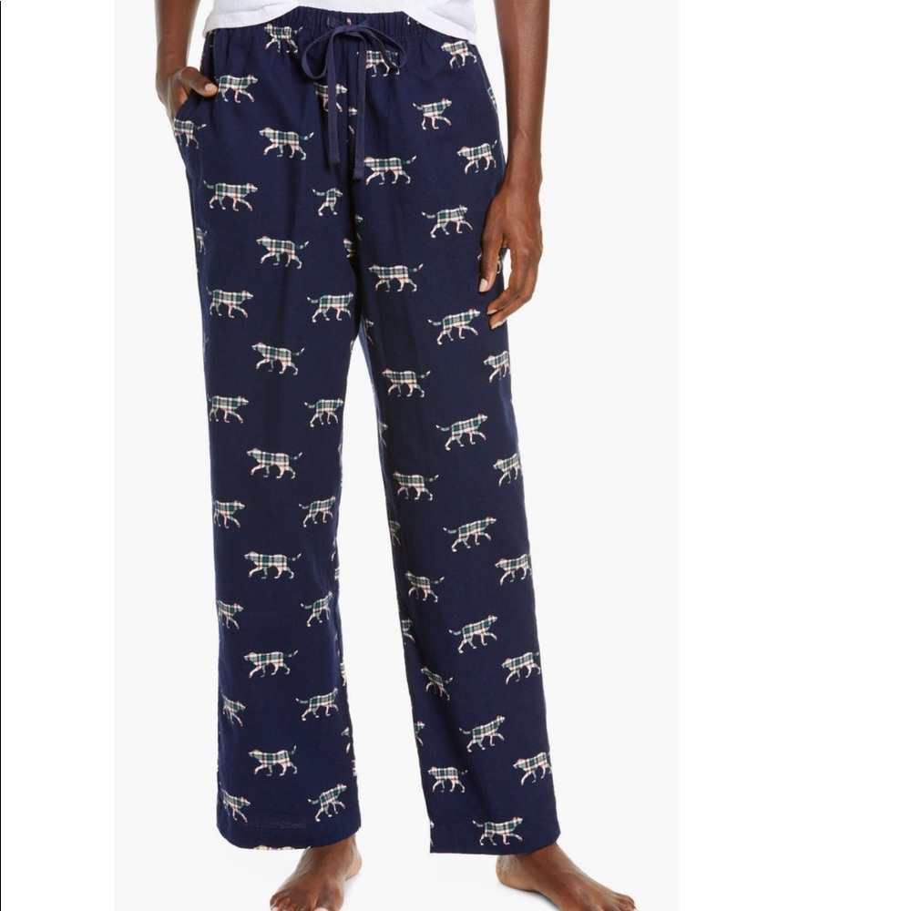 NWT LL Bean bird dog plaid pattern pajama pants
